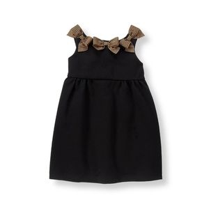 BLACK BOW PONTE DRESS